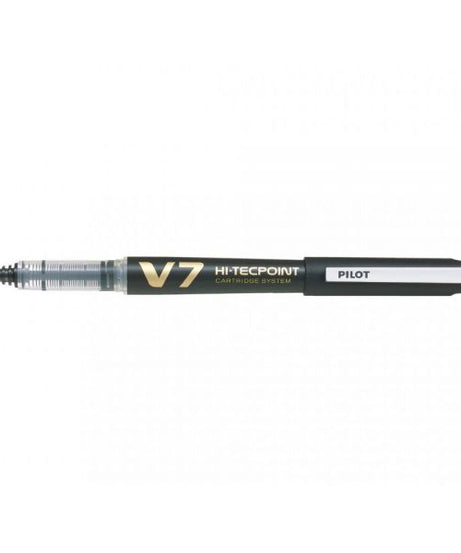 Roller V7 Hi-Tecpoint 0.7 mm negru reincarcabil Pilot