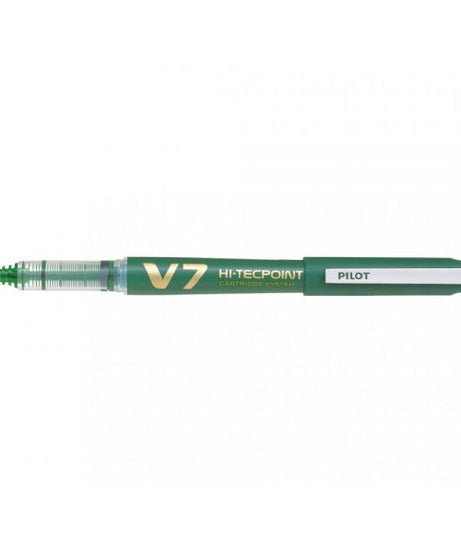 Roller V7 Hi-Tecpoint 0.7 mm verde reincarcabil Pilot