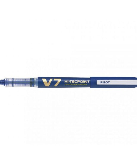 Roller V7 Hi-Tecpoint 0.7 mm albastru reincarcabil Pilot