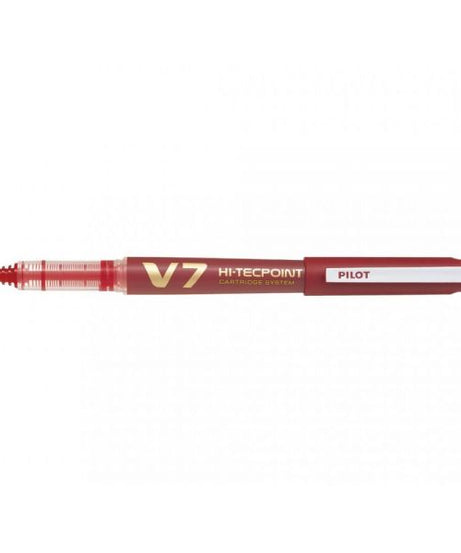 Roller V7 Hi-Tecpoint 0.7 mm rosu reincarcabil Pilot