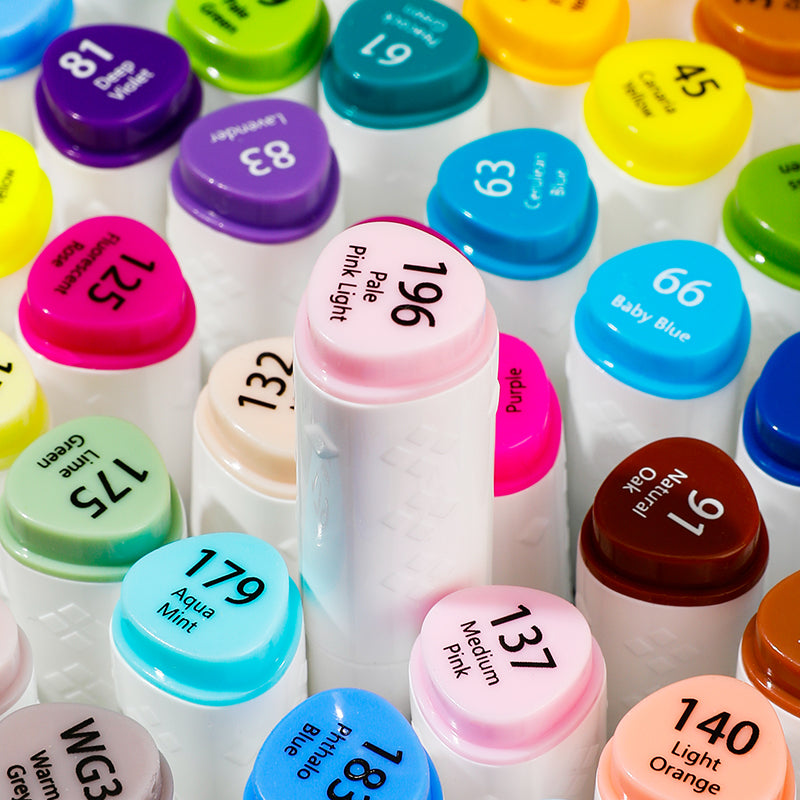 Markere sketching set de 12 bucati cu varf dublu 1mm/7mm Deli