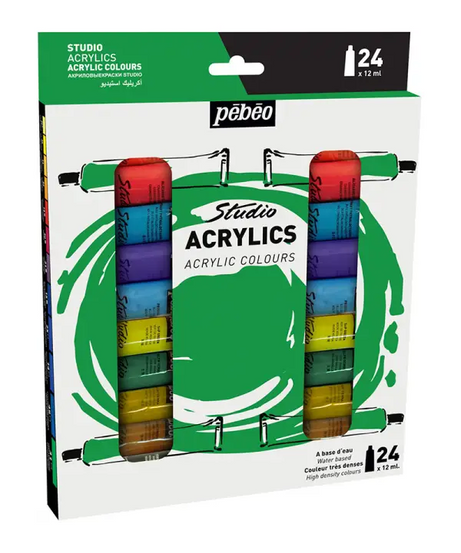 Culori acrilice Pebeo - 24x12ml -  din categoria , potrivit pentru uz profesional si hobby, alegere inspirata pentru papetarie moderna