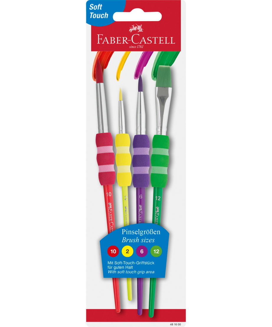Set 4 pensule soft touch Faber-Castell