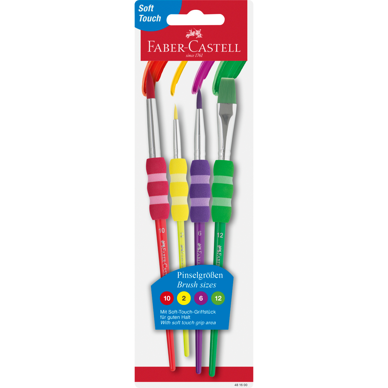 Set 4 pensule soft touch Faber-Castell