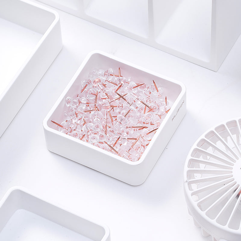 Accesorii birou set cu agrafe, clipsuri si pioneze aurii Deli