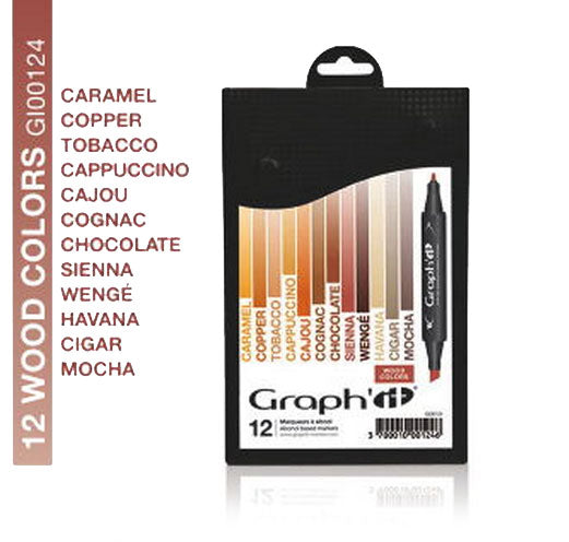 Set 12 carioci Graph'it - Terre -  din categoria , potrivit pentru uz profesional si hobby, produs original disponibil din stoc