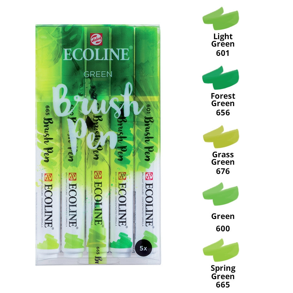 Seturi carioci Ecoline Brushpen x 5 Earth -  din categoria , excelent pentru proiecte artistice si craft, alegere inspirata pentru papetarie moderna