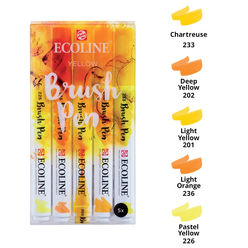 Seturi carioci Ecoline Brushpen x 5 Violet -  din categoria , util pentru elevi, studenti si profesori, pret avantajos in magazin online