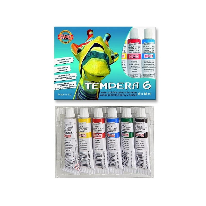 tempera fina 16ml Set 6 culori