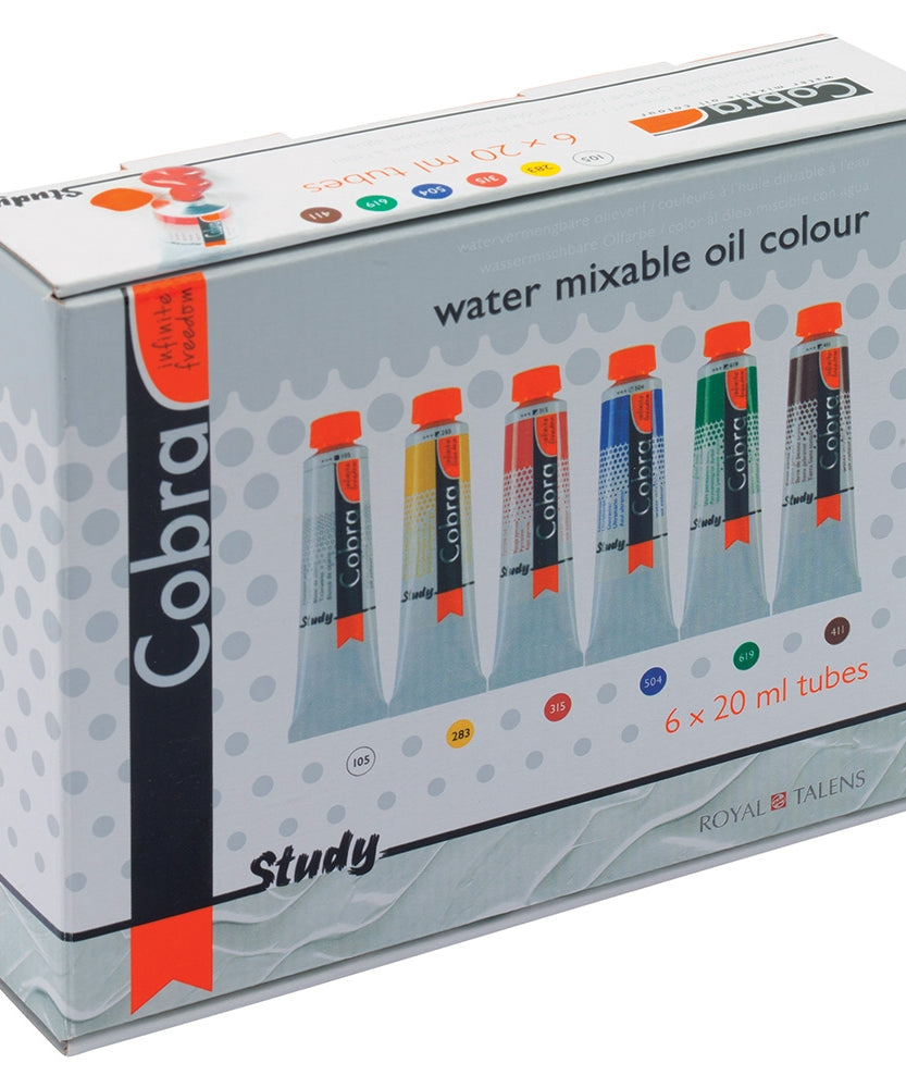 Set culori ulei Cobra Study 6 x 20 ml.