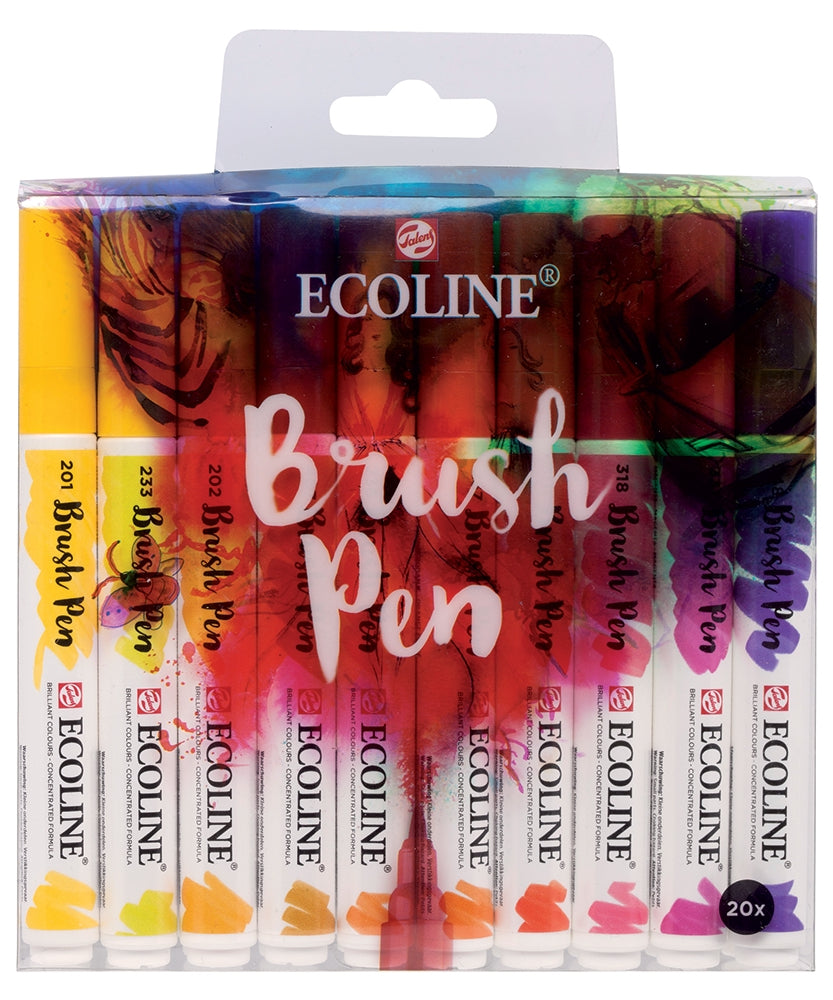 Seturi carioci Ecoline Brushpen Set 10 -  din categoria , potrivit pentru uz profesional si hobby, calitate premium pentru rezultate excelente