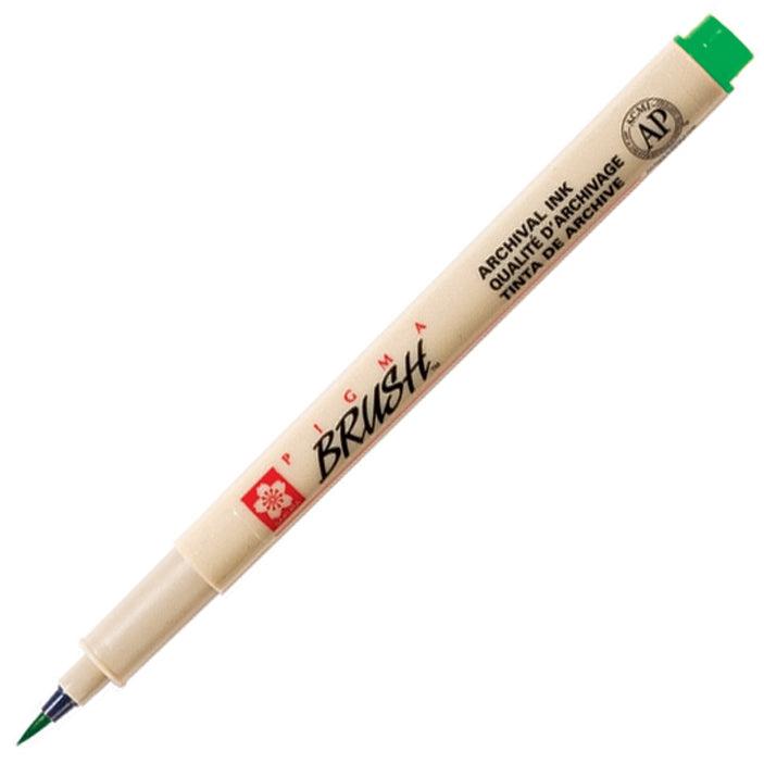 Markere Sakura Pigma Brush Green -  din categoria , util pentru elevi, studenti si profesori, disponibil online cu livrare rapida