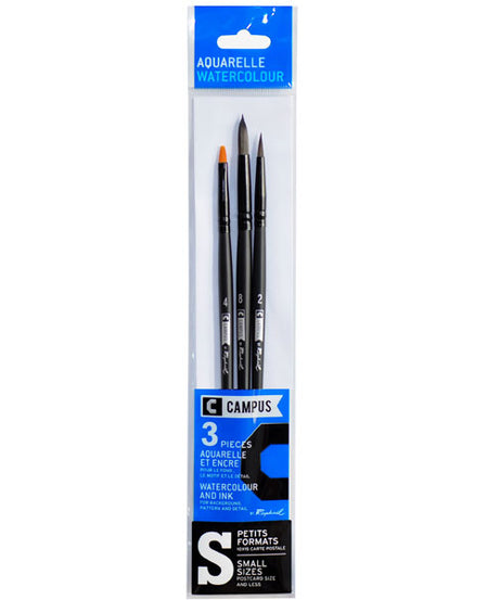Set 3 pensule Campus Watercolor S
