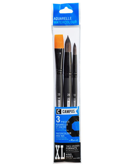 Set 3 pensule Campus Watercolor XL