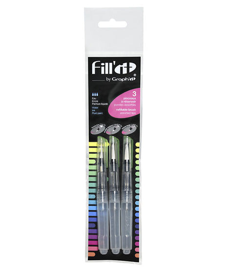 Set 3 pensule cu rezervor Fill'It 5 ml.