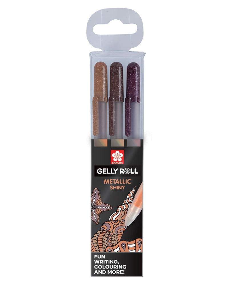 Set 3 pixuri Gelly Metallic - Ocean -  din categoria , recomandat pentru desen si activitati creative, pret avantajos in magazin online