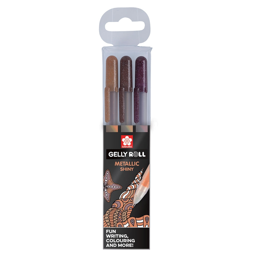 Set 3 pixuri Gelly Metallic - Ocean -  din categoria , recomandat pentru desen si activitati creative, pret avantajos in magazin online