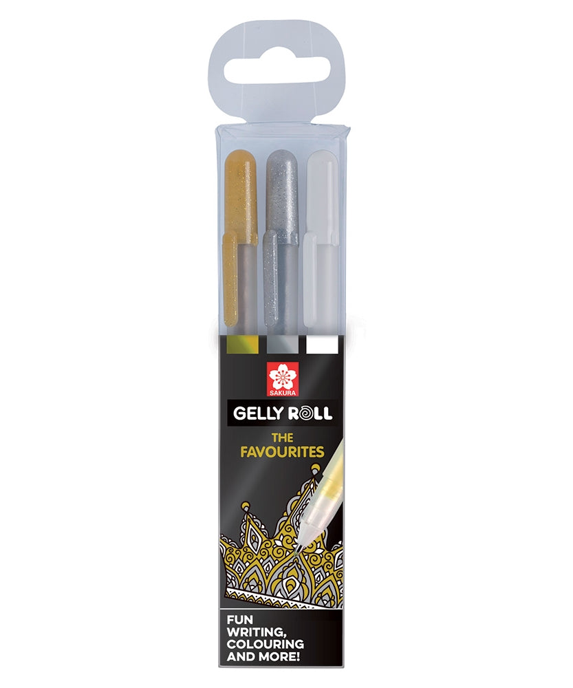 Set 3 pixuri Gelly Metallic - Nature -  din categoria , perfect pentru birou si organizare eficienta, alegere inspirata pentru papetarie moderna