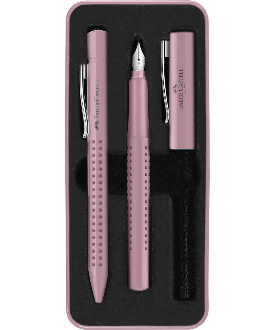 Set cadou Stilou + Pix GRIP 2010 Rose Faber-Castell