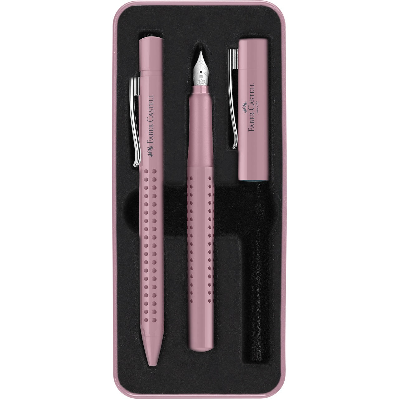 Set cadou Stilou + Pix GRIP 2010 Rose Faber-Castell