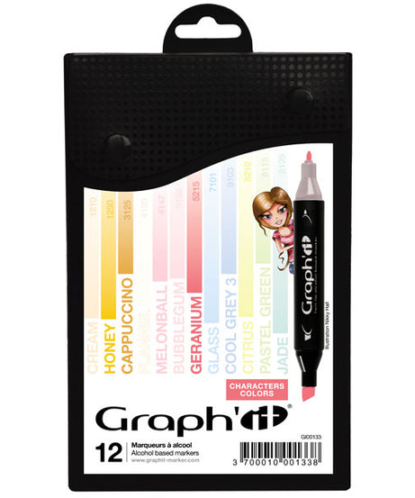 Set 12 carioci Graph'it - Neutral Greys -  din categoria , recomandat pentru desen si activitati creative, pret avantajos in magazin online