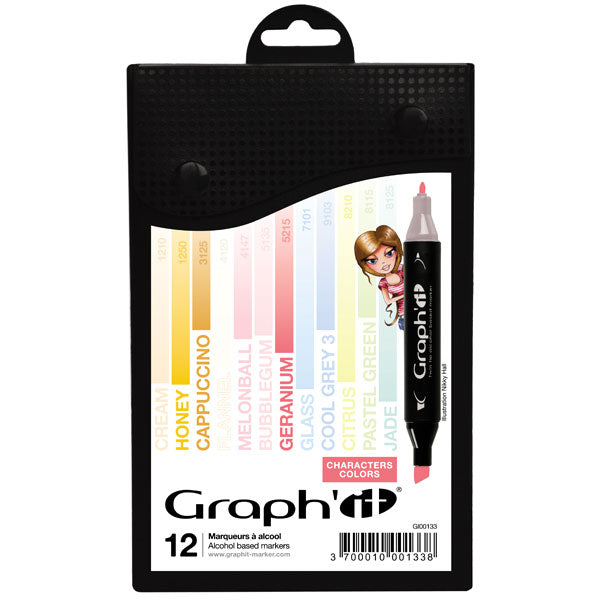 Set 12 carioci Graph'it - Neutral Greys -  din categoria , recomandat pentru desen si activitati creative, pret avantajos in magazin online