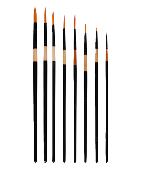 Set 8 pensule sintetice rotunde mixed media SinoArt