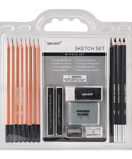 Set pentru schite cu 18 piese SinoArt