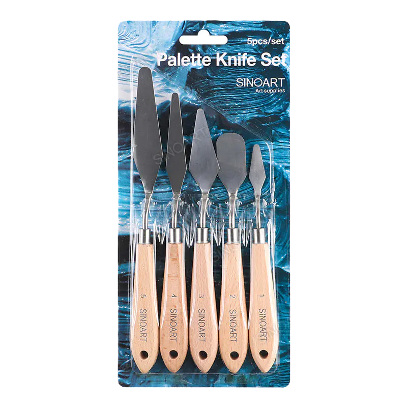 Acuarella - culori acrilice, accesorii papetarie, pensule, carioci si markere etc - Set 5 cutite pentru pictura SinoArt din categoria , perfect pentru birou si organizare eficienta, disponibil online cu livrare rapida