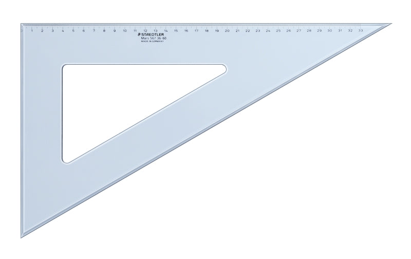Acuarella - culori acrilice, accesorii papetarie, pensule, carioci si markere etc - Echer Staedtler 36 cm unghi 60 din categoria , util pentru elevi, studenti si profesori, produs original disponibil din stoc