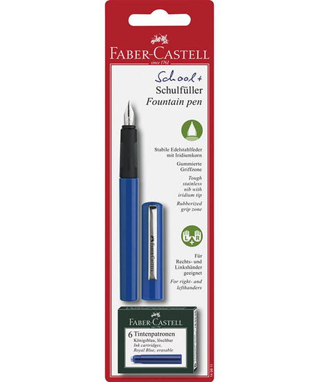 Acuarella - culori acrilice, accesorii papetarie, pensule, carioci si markere etc Stilou Scolar Faber Castell +6 cartuse - Carbon - Stilou Faber Castell scolar cu 6 cartuse din categoria Office Supplies > Office Instruments > Writing & Drawing Instruments > Pens & Pencils > Pens > Fountain Pens, excelent pentru proiecte artistice si craft, produs original disponibil din stoc