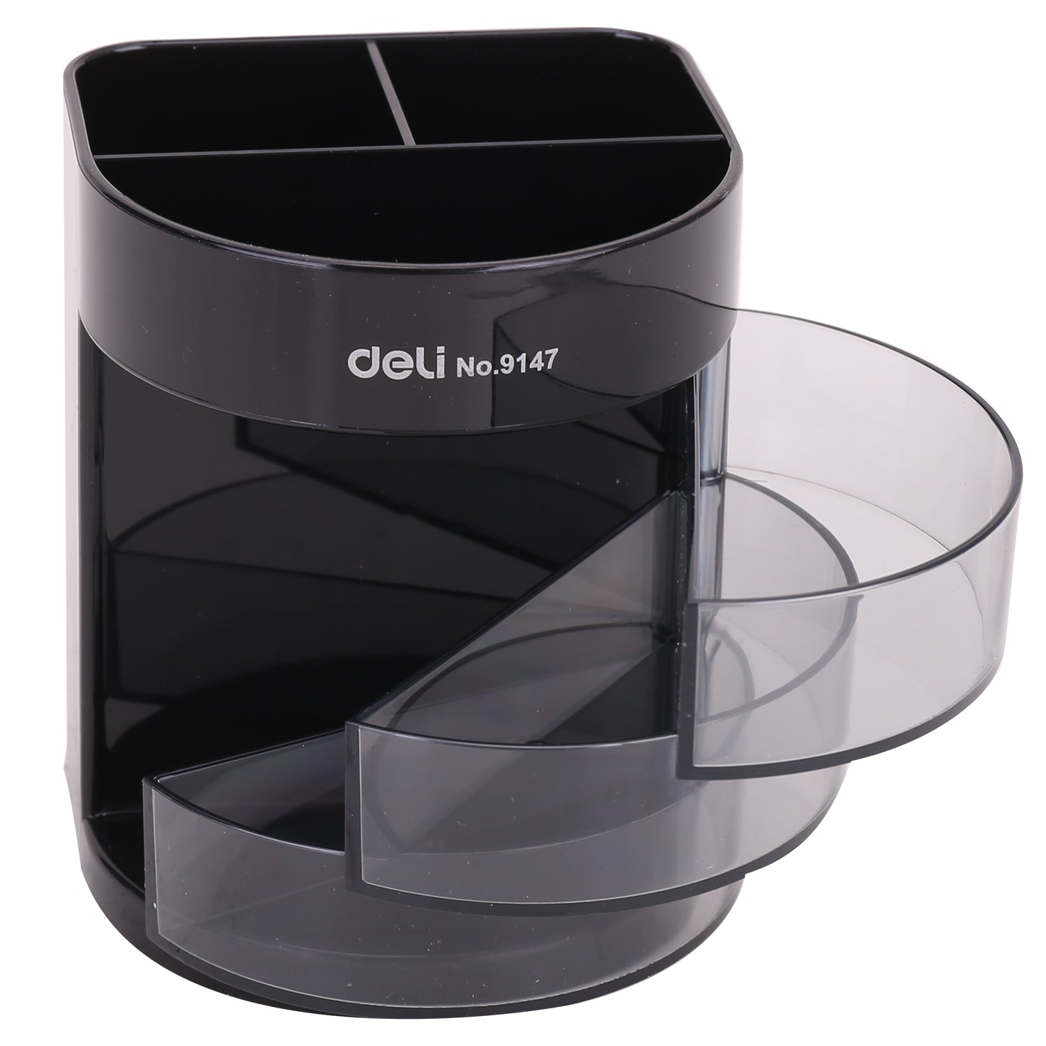 Suport birou pentru organizare cu 6 compartimente negru Deli