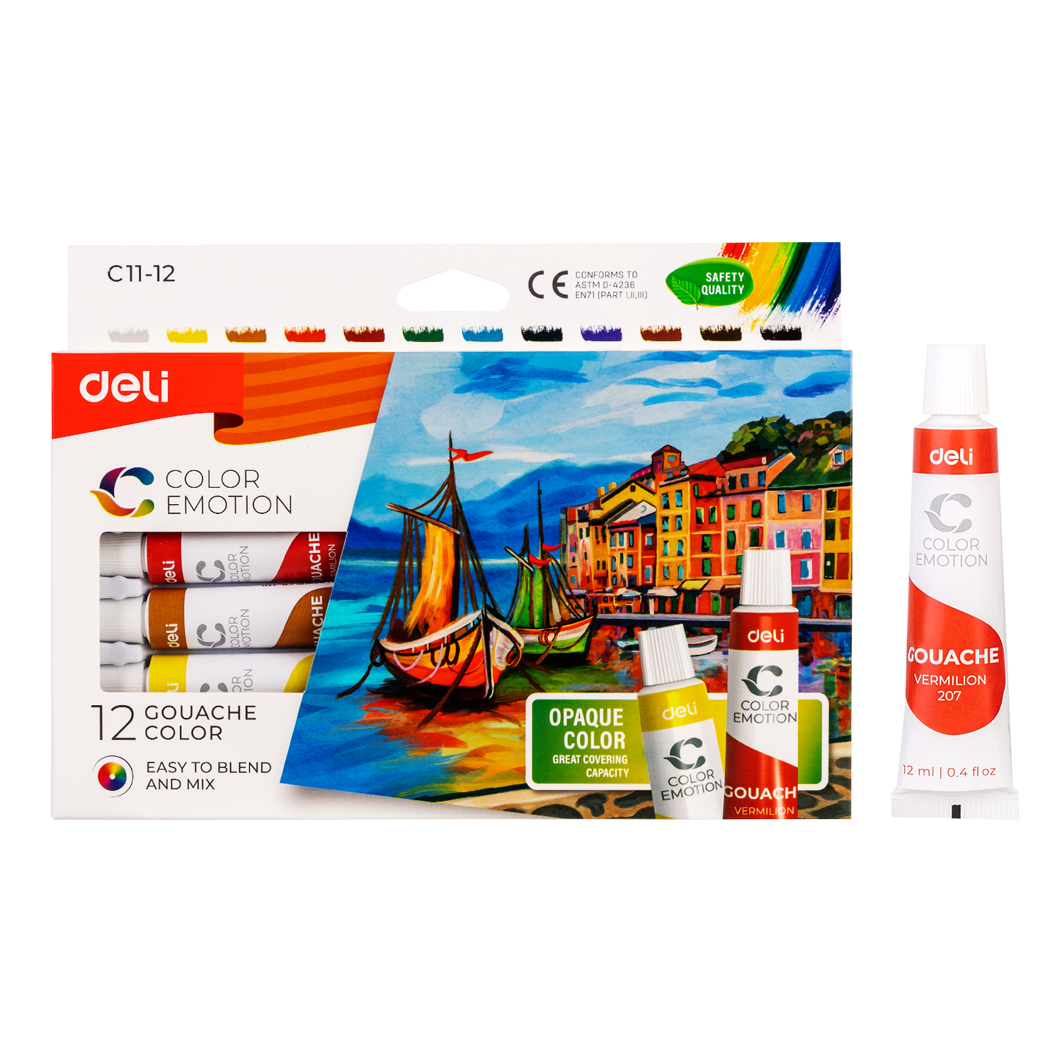 Tempera 12 culori 12 ml Deli