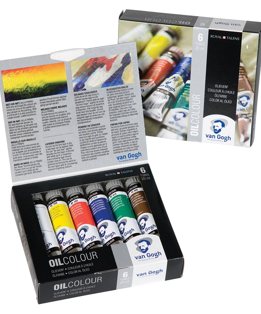 Acuarella - culori acrilice, accesorii papetarie, pensule, carioci si markere etc - Set culori ulei Van Gogh Starter Set 6 x 20 ml din categoria , util pentru elevi, studenti si profesori, alegere inspirata pentru papetarie moderna