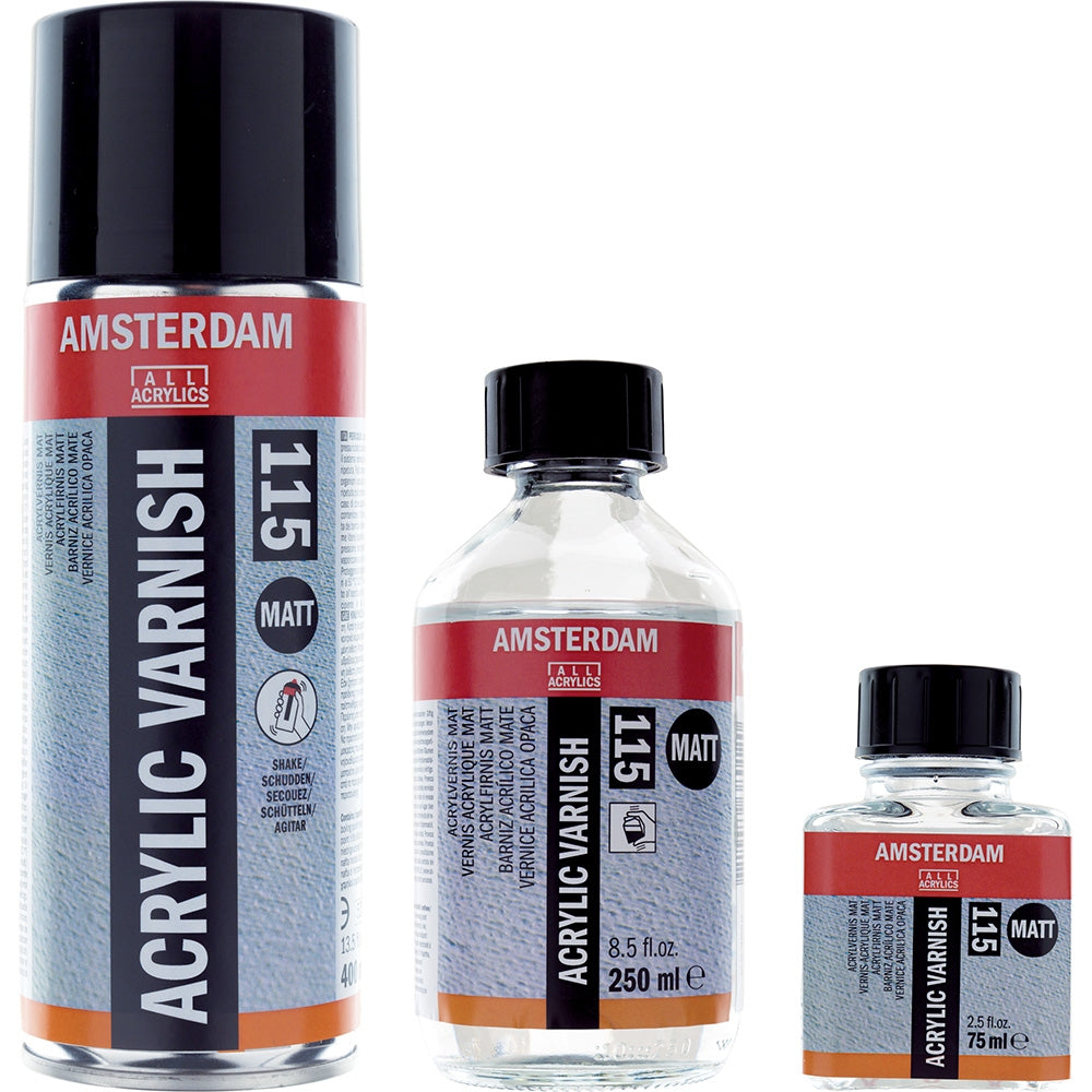 Acuarella - culori acrilice, accesorii papetarie, pensule, carioci si markere etc Vernis acrilic Amsterdam Matt 115 - 75 ml - Vernis acrilic mat Amsterdam 115 din categoria Arts & Entertainment > Hobbies & Creative Arts > Arts & Crafts > Art & Crafting Materials > Craft Paint, Ink & Glaze > Art Fixatives, excelent pentru proiecte artistice si craft, pret avantajos in magazin online