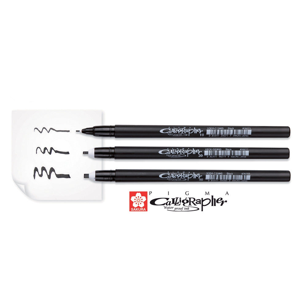 Carioci Pigma Calligrapher cu varf din nylon